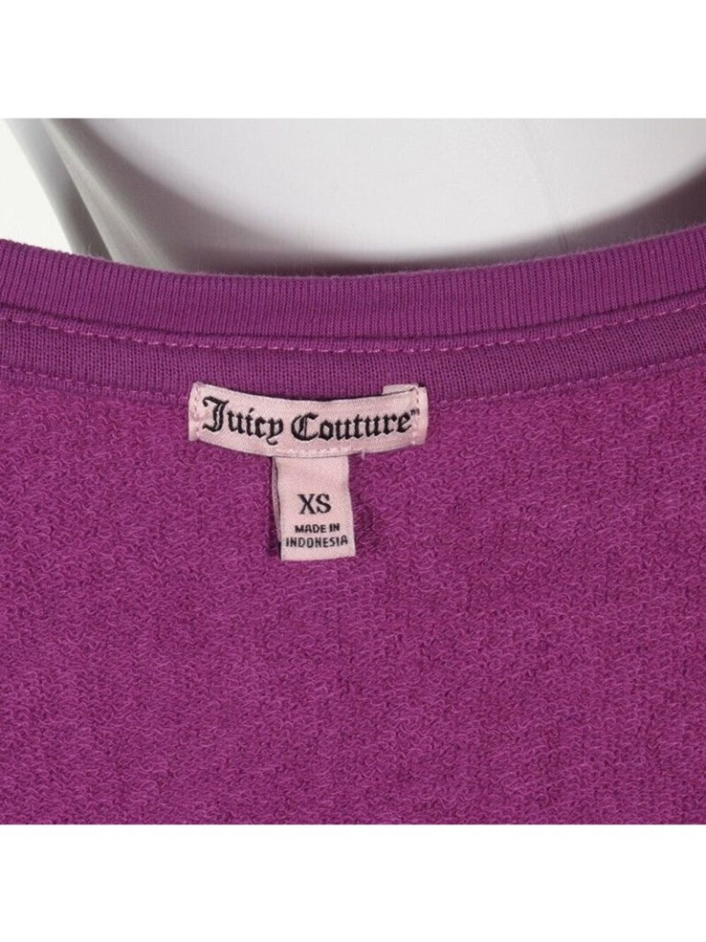 Juicy Couture Womens Purple "What Ever" Sweater Size S Cotton Blend - Picture 8 of 10